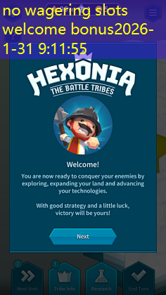 no wagering slots welcome bonus